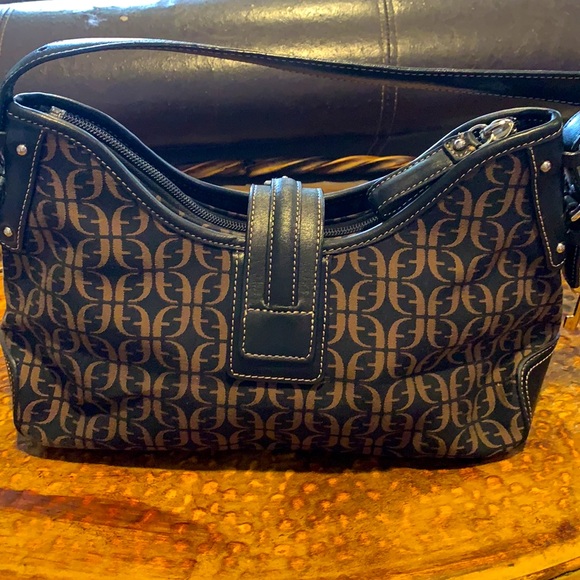 Fossil Monogram Canvas Hobo Bag. - Picture 2 of 4